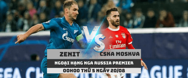 Zenit vs CSKA Moscow –RUSSIA PREMIER LEAGUE– 20/08