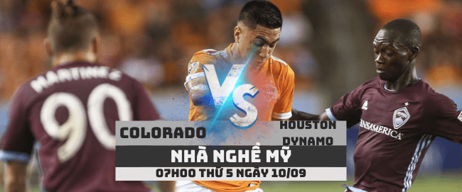 Colorado Rapids vs Houston Dynamo –Nhà nghề Mỹ– 10/09