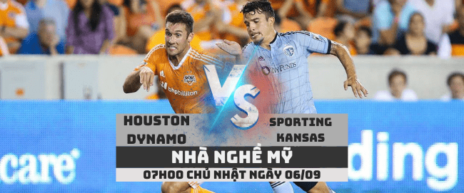 Houston Dynamo vs Sporting Kansas –Nhà nghề Mỹ– 06/09