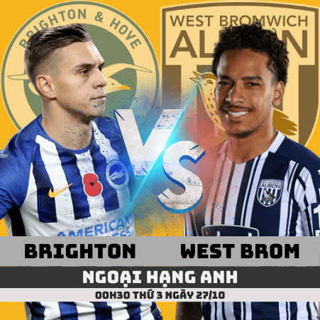 Nhận định Brighton vs West Brom –Ngoại hạng Anh– 27/10/2020