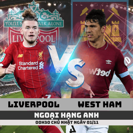 Nhận định Liverpool vs West Ham –Ngoại hạng Anh– 01/11/2020