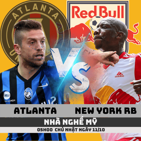 > Nhận định Atlanta United vs New York RB –Nhà nghề Mỹ– 11/10