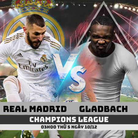 Nhận định kèo Real Madrid Gladbach –Champions League- 09/12/2020