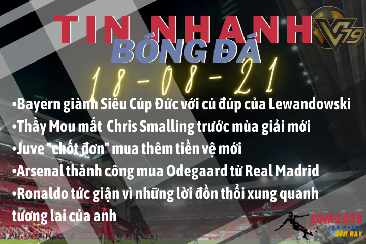 Tin nhanh bóng đá 18/8