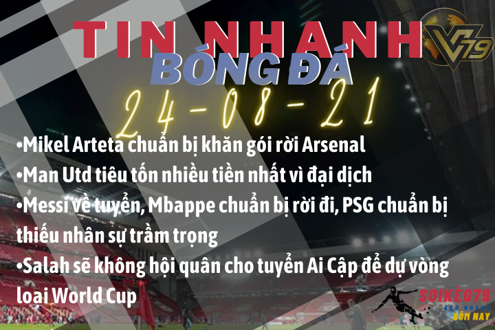 Tin nhanh bóng đá 24/8