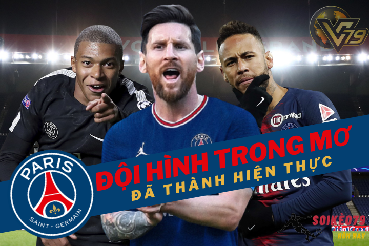 Đội hình trong mơ: PSG với bộ 3 Messi, Mbappe, Neymar