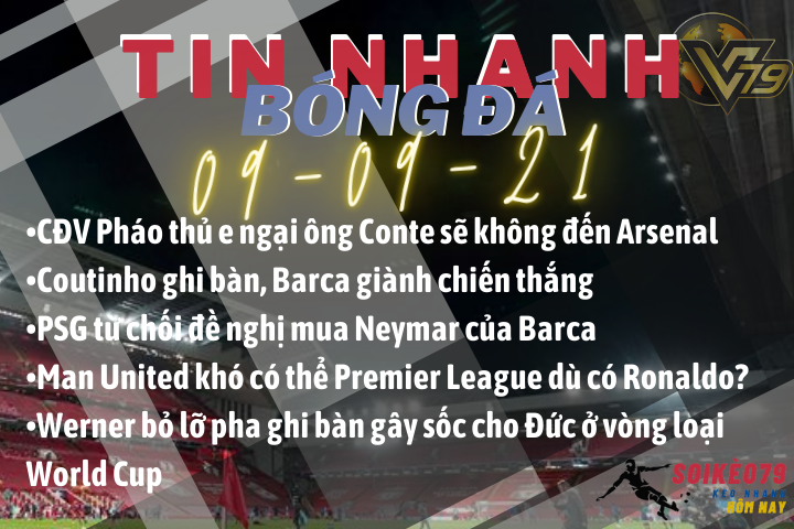 Tin nhanh bóng đá 9/9 Arsenal nhiều lo lắng