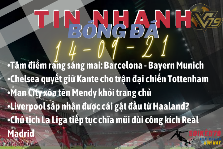 Tin nhanh bóng đá 14/9