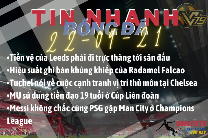 Tin nhanh bóng đá 22/9