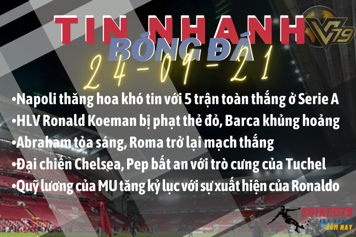 Tin nhanh bóng đá 24/9