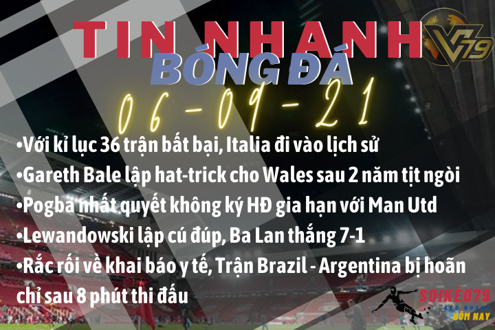 Tin nhanh bóng đá 06/09 Italia đi vào lịch sử