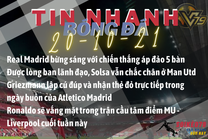 Tin nhanh bóng đá 20/10