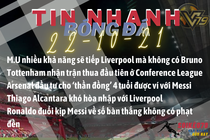 Tin nhanh bóng đá 22/10