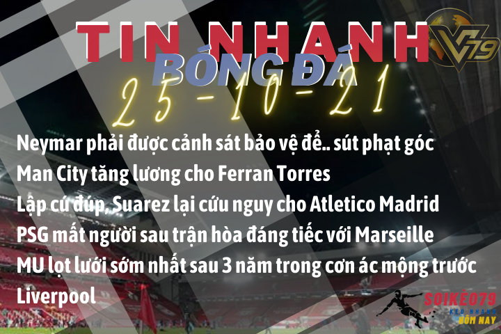 Tin nhanh bóng đá 25 10