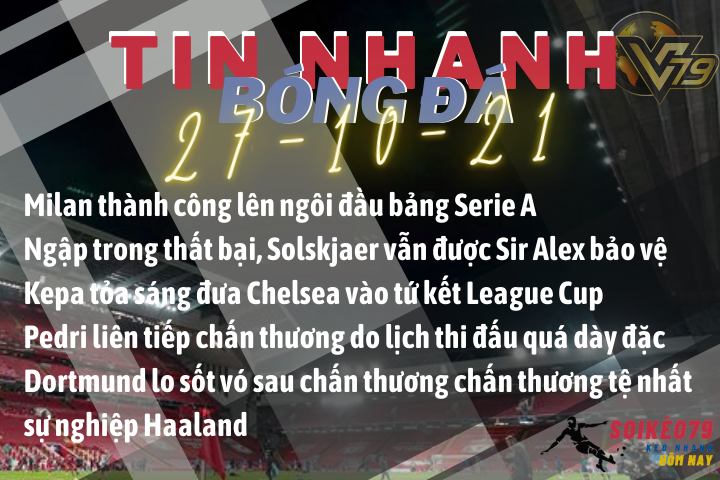 Tin nhanh bóng đá 27/10