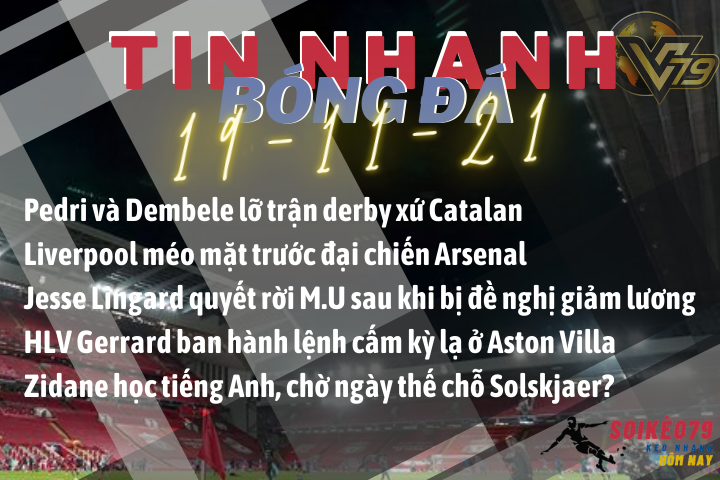 Tin nhanh bóng đá 19/11