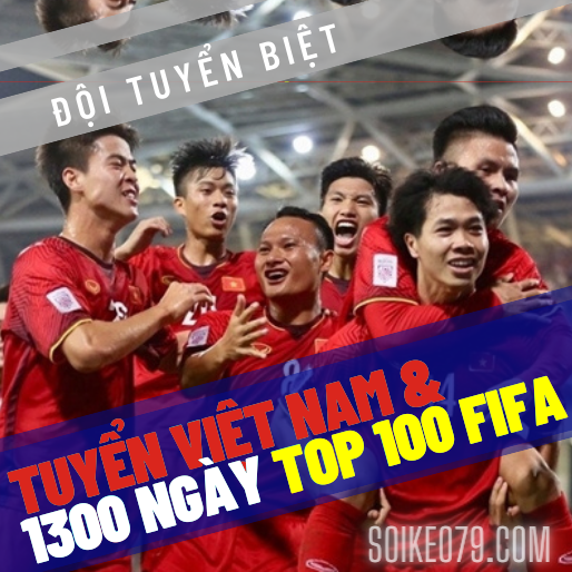 Đội tuyển Việt Nam cán mốc 1.300 ngày giữ top 100 của FIFA